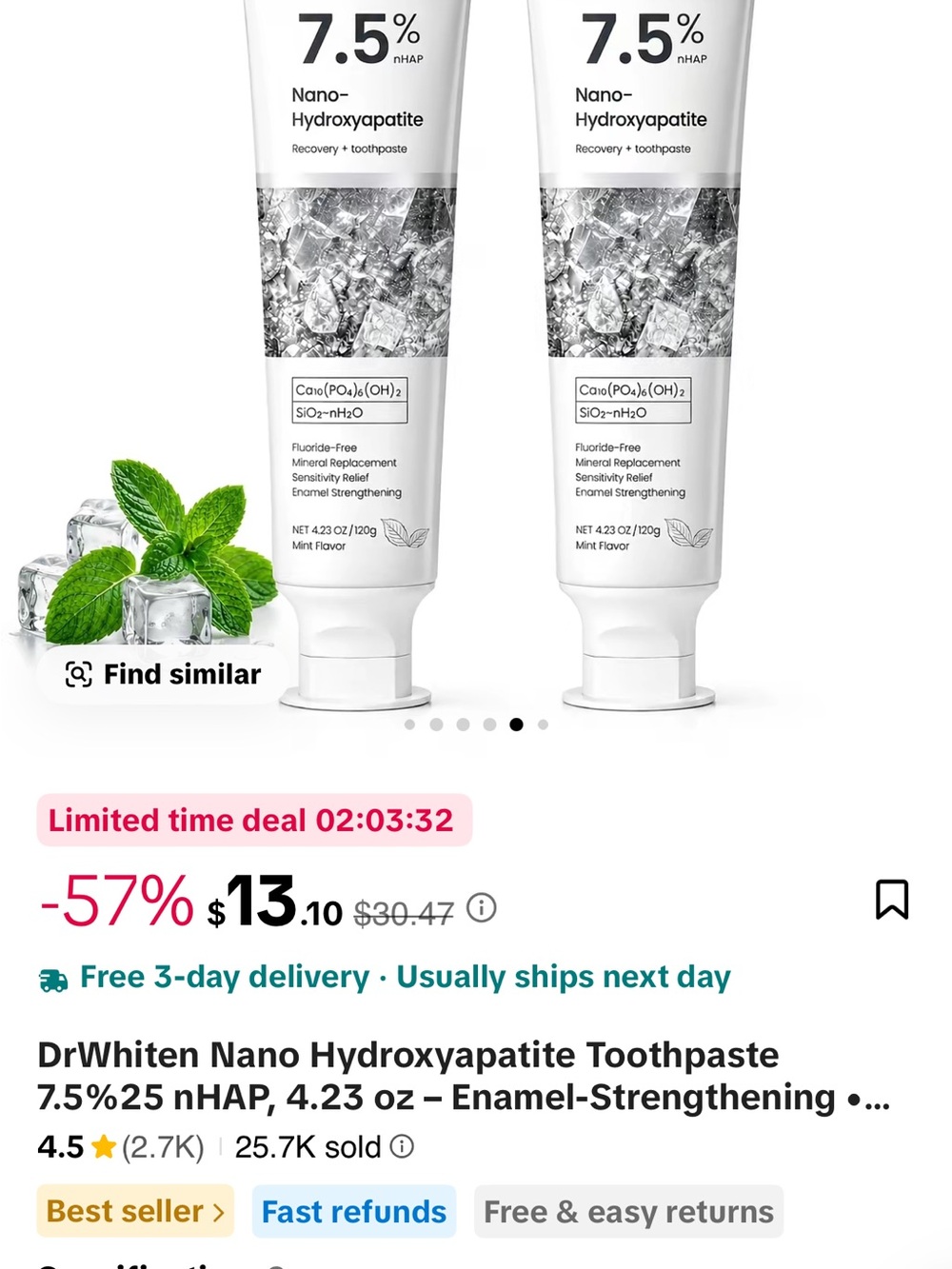 Nano-Hydroxyapatite Repair+Toothpaste. - Picture 4 of 5